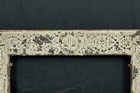 Antique Victorian White Painted Cast Iron Fireplace Insert Surround