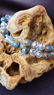 Handmade Lake Blue Cloisone Round Stone Necklace Bracelet Earrings