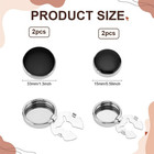 4pcs 2 Styles Button Covers For Men s Shirts Flat Round Brass Black Cufflinks Cu