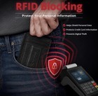 Alpine Swiss Men s Black Rfid Blocking Wallet Magnetic Money Clip Id Window