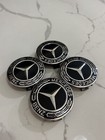 Set Of 4 Mercedes Benz Center Caps Black 75mm 2 95inch Will Fit Most Models