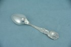 Reed   Barton Burgundy Sterling Silver 4-1 4  Demitasse Spoon No Monogram