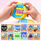 New Style  Color Screen Virtual Pet Toy With Plush Tail Keychain Electronic Game