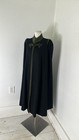 Vintage Black Wool Austrian 40s Look 1980s Cape One Size Fits Most