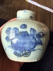 Chinese Ming Style Blue White Porcelain Jar Peony Old Asian Gallery Ny Label