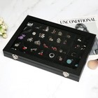 Black 40 Grid Case Earrings Organizer Display Box earrings Or Ring Storage Boxes