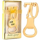 24pcs Gold Bottle Opener For Birthday Favors Gold Wedding Party Gifts 70th