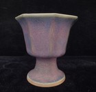 Rare Old Chinese  jun  Kiln  yaobian  Purple Blue Glaze Porcelain Foot Cup