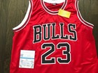 Michael Jordan Bulls Autographed Hand Signed New Red-black Jersey With Coa