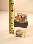 Mid Century Modern Lucite Oyster Pearl Tabletop Lighter Vintage 