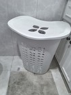 Lot Of 5 Items Bathroom Rug Sterilite Laundry Hampers Baskets Trash Can