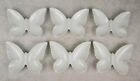 Set Of 6 White Porcelain Butterfly Divided Dishes 6 Inches Tall 4-1 2 Inch Wide