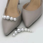 1 Pair Pearl Shoe Clips Decorative Shoe Clips Pearl Shoe Buckles For Women Shoes