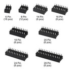 66pcs Dip Ic Sockets Adaptor Solder Type Socket Kit 6 8 14 16 18 20 24 28 Pin Di