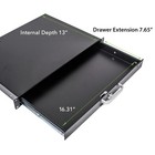 Rack Mount Dj 19  Rack Road Case Equipment Deep Drawer 1u 1 Space Locking