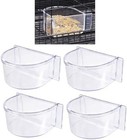 Bird Cage Clear Plastic Seed Water Feeder Cups