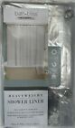 Clear Heavyweight Shower Curtain Liner W  Magnetic Weighted Hem