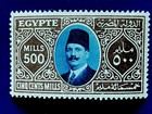 Egypt Stamps- King Fuad I Pound And 500 Mille Mint Never Hinged Rare Condition