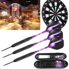 3pcs Professional Competition Darts Flights Toy Tungsten Steel Needles Set W box