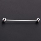 Men Silver Plated Tone Steel Collar Tie Pin Stud Barbell Bar Clip Clasp Broo Hpt