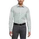 Banana Republic Men s Slim Fit Stretch Poplin Shirt  Green blue Striped  Size L