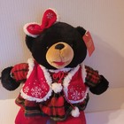 2007 Dan Dee Snowflake Friends Black Bears Boy girl Set W tags 14  Plush Toy