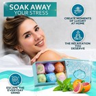 Bath Bombs Gift Set - 6 Xxl Bubble Fizzies  4 1 Oz Each  With Natural    
