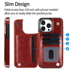 Wallet Card Case Cover Leather Magnetic For Iphone 17 16 15 14 13 12 11 Pro Max