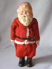 Awesome 1950s Vintage Christmas 10  Santa Squeaker Toy  Celluloid Face  Japan
