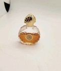 Vintage Miniature Perfume Bottle Sunburst Glass Shell Cap Gold  s  Logo Flacon