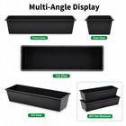 2pcs Livestock Feeding Trough Heavy Duty Plastic Feeder For Horses Goats Poultry