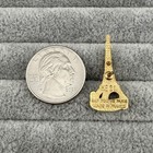 Vintage Paris France Eiffel Tower Gold Tone Souvenir Travel Pin Pinback  63125
