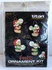 Christmas Ornaments Kit Set Of 4 Felt Bears Titan Needlecraft 503 Vintage 1986