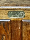 Antique Oak 3 Door Ice Box Refrigerator Original Hardware