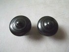  2  Vintage Pewter Finish Drawer Pulls   Knobs -- Original Screws Included