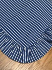 Vintage Ralph Lauren Ruffled Euro Pillow Sham Blue White Shirting Stripe Usa