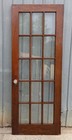 30 x77  Antique Vintage Old Salvaged Solid Wood Wooden French Door Windows Glass