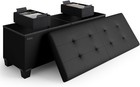 Storage Ottoman Bench With Bins  43-in Storage Bench For Bedroom End Of Bed     