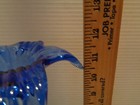 Beautiful Glass Cobalt Single Flower Vase 11 1 2  Tall Vintage