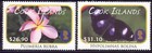 Cook Islands - 2011 Mnh Set Of 2 Flower Stamps  1388-9 Cv 92 50 Lot  265