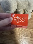 Russ Berrie Cubby Tan Brown Bear Luv Pets 5  Beans Terrycloth Plush Vintage Tags
