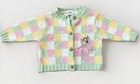 Vintage 90s B t  Kids Girls Multicolor Knit Button Cardigan Sweater Bear 3-6m