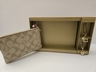 Coach C8726 Signature Corner Wristlet Im Light Khaki Faded Blush Boxed W charms