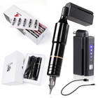 Tattoo Pen Kit Rotary Gun Machine  Wireless Tattoo Power Supply 50pcs Cartridge