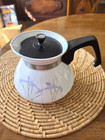 Vintage Corning Ware  shadow Iris  Tea Kettle