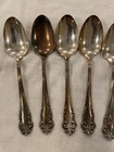  10  Set Of 10 Oneida Community 1901 Avalon 6  Dessert Spoons Silver Plated