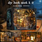 Book Nook Kit - Diy 3d Wooden Puzzle Miniature House With Led Large  Colorful