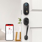 Smart Front Door Lock Handle Set Fingerprint Keyless Entry Digital Deadbolt Lock