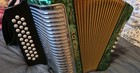 Hohner Corona Iii Button Accordion Green 31 Bass 31 Treble 3-register W  Strap 
