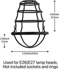 Vintage Industrial Light Cage 4 Pack - Diy Metal Shades For Pendant   Wall Lamps